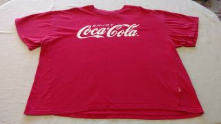 Vintage Mens Unisex Enjoy Coca - Cola Red Short Sleeve T - Shirt Size 3xl Cotton Euc