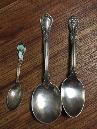 3 - Vintage Sterling Silver 925 Flatware Spoons 75 Grams Scrap Or Not 2