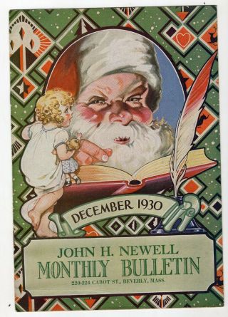 Dec 1930 John Newell Dept Store Bulletin With 2 Pages Of Toys