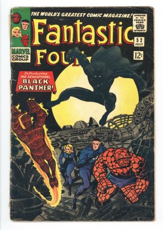 Fantastic Four 52 Vol 1 Lower Grade 1st Appearance Of Black Panther