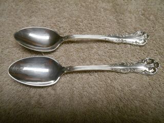 Lunt Chatelaine Pattern Sterling Silver 6 " Teaspoons No Mono