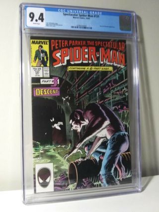 Peter Parker Spectacular Spider - Man 131 Cgc 9.  4w Pt.  3 Of Kraven 