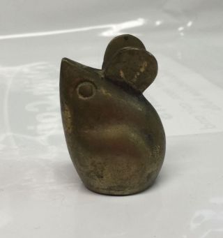 Very Cute Antique Metal Mouse J280