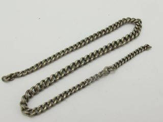 Antique Sterling Silver 925 Pocket Watch Albert Chain 12 Inches Long 17 Grams
