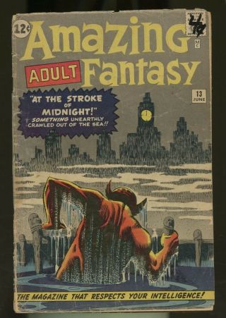 Adult Fantasy 13 Gd 1.  8 1 Book Marvel Horror & Sci - Fi Monsters 1962