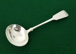 18.  5 Cm Antique Hm 1868 Exeter Josiah Williams Solid Sterling Silver Ladle