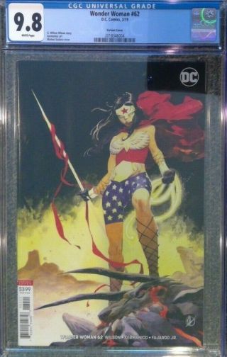 Wonder Woman 62 Variant - Cgc 9.  8