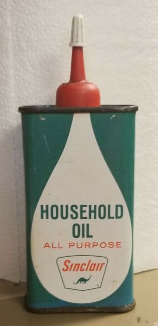 Vintage Sinclair Household Oil Tin Can
