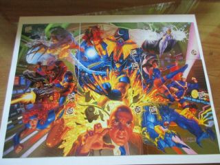 1994 Fleer Ultra X - Men Complete Team Portrait Foil Chase Set (9 Cards) Mural