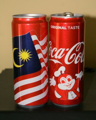Very Rare Coca - Cola Cans Set From Malaysia & Philippine