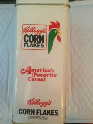 Vintage 1984 Kellogg ' s Corn Flakes Tin Box Advertising Collectible 5