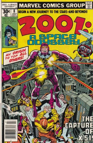 Marvel Comics 2001: A Space Odyssey 8 1st Machine Man X - 51 Jack Kirby 1977