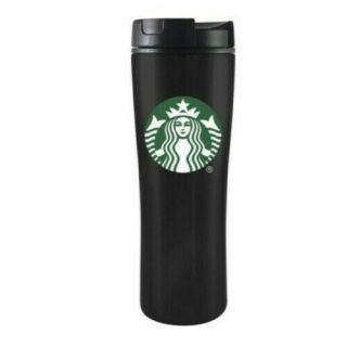 Starbucks Stainless Steel Coffee Travel Cup 16oz Vacuum Tumbler Black With Lid