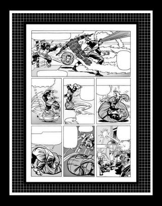 Jack Kirby Fantastic Four 28 Rare Production Art Pg 9 Monotone