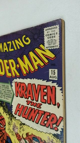 SPIDER - MAN 15 1st APP KRAVEN THE HUNTER HAS (HAS A SMALL CUT OUT) KEY 6