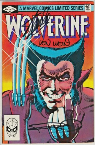 Wolverine 1 (1982) Signed Stan Lee,  Len Wein,  Frank Miller Vf - (7.  5),  No