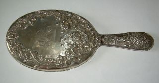 Silver Hand Mirror.  1902 Birmingham 9.  5 Inch S.  W.  S.  & Co
