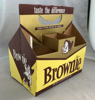 Brownie Soda Bottle 6 Pack Carton Carrier Vintage Advertising