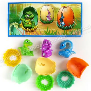 Kinder Joy - Surprise Eggs Toy - Se707,  Se708,  Se709 - Set Of 3 Baby Dinosaurs