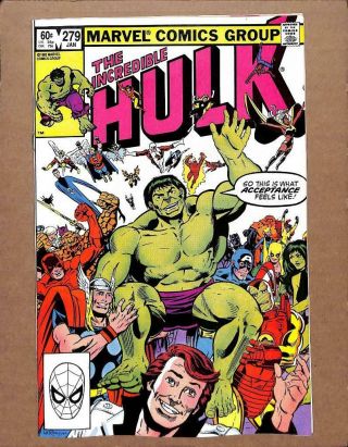 Incredible Hulk 279 - Near 9.  8 Nm - Avengers Thor Captain America Marvel