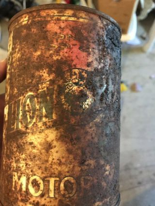 Gilmore Lion Head Oil Can Quart Metal