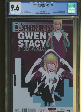 Edge Of Spider - Verse 2 Cgc 9.  6 | Marvel 2014 | 1st Spider - Woman - Gwen Stacy