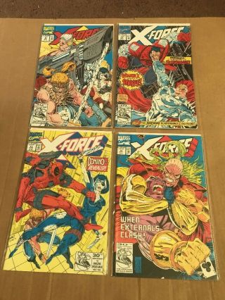 X - force Comic Run 1 - 25 Deadpool Cable X - men 11 15 25 Spider - man Marvel 4
