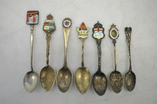 Vintage Decorative Marked Sterling Silver 925 Souvenir Spoons 76g Flatware Forks