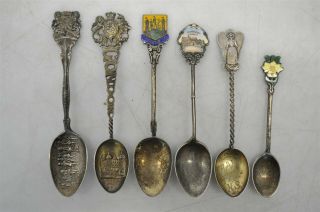 Vintage English Sterling Silver 925 Souvenir Spoons 92g Flatware Forks Travel