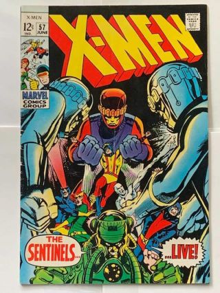 Marvel Uncanny X - Men 57 (1969) Vs Sentinels 1st App Larry Trask (neal Adams Art