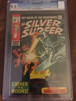 The Silver Surfer 12 Cgc 9.  2 (1970) Ow/w Nm - Abomination