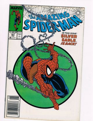 Spider - Man 301 (1988) Silver Sable Returns Todd Mcfarlane Artwork