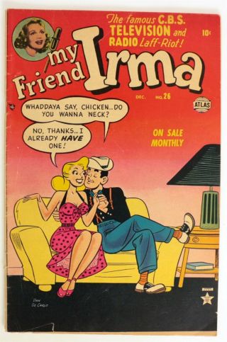 P156.  My Friend Irma 26 From Atlas/marvel Comics 4.  5 Vg,  (1952) 10 Cent Cover