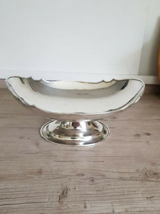 Good Vintage Silver Plated Boat Shaped Comport - Atkin Brothers