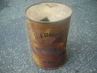 Vintage Thermoil Motor Oil Can Rare Quart Standardized Lubricants Tulsa Oklahoma