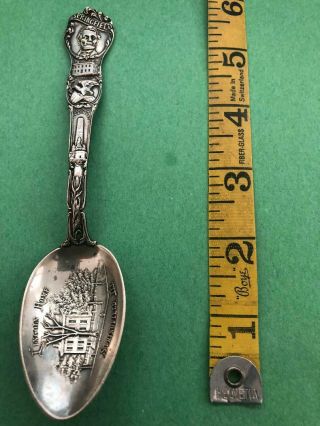 1907 Lincoln Home Springfield Illinois Sterling Silver.  925 Souvenir Spoon 28g