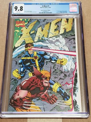 X - Men 1 Cgc 9.  8 White Pages 1991 Special Collectors Edition Wrap Around Cover