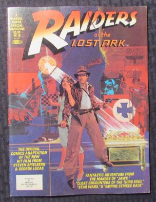 1981 Marvel Special 18 Fvf 7.  0 Raiders Of The Lost Ark - Indiana Jones