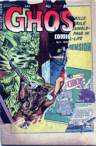 Ghost 9 Pre - Code Horror Comic 1953 Fiction House - Reader