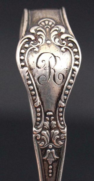 Antique Sterling Silver Mother Goose Baby Spoon,  Baby Rattle & Teething Ring 5
