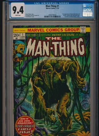 Marvel Comics Man - Thing 1 1974 Cgc 9.  4 White Pages 2nd Howard The Duck App