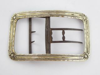 Rare Large Antique Georgian 18th Century Solid Sterling Silver Shoe Buckle