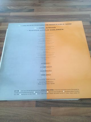 The Smiths Heaven Knows Im Miserable Now 12” Vinyl Record Rtt156 3