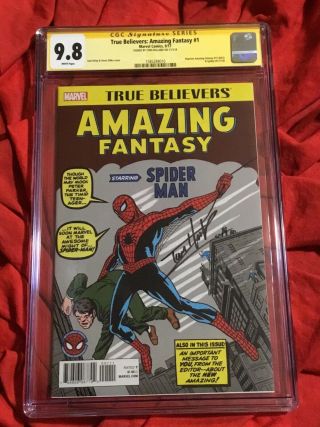 Cgc Ss 9.  8 True Believers Fantasy 1 Spider - Man Signed By Tom Holland 15