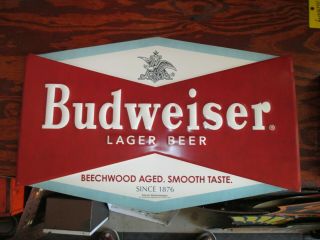 Vintage Budweiser Bow Tie Tin Bar Sign