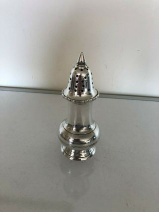 Lovely Silver Plated Bulbous And Footed Sugar Shaker 7 " (ss 410p)