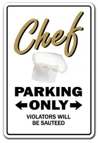 Chef Aluminum Sign Restaurant Cook Aluminum Signs Sous Executive Short Order 10 "