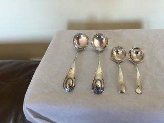 Selection Of Four (4) Lovely Silver Plated Sauce Ladles In