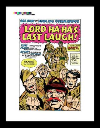 Jack Kirby Sgt Fury And His Howling Commandos 4 Rare Production Art Pg 1