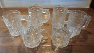 Batman Forever 1995 Mcdonalds Collector Clear Glass Mugs Robin Riddler Two - Face